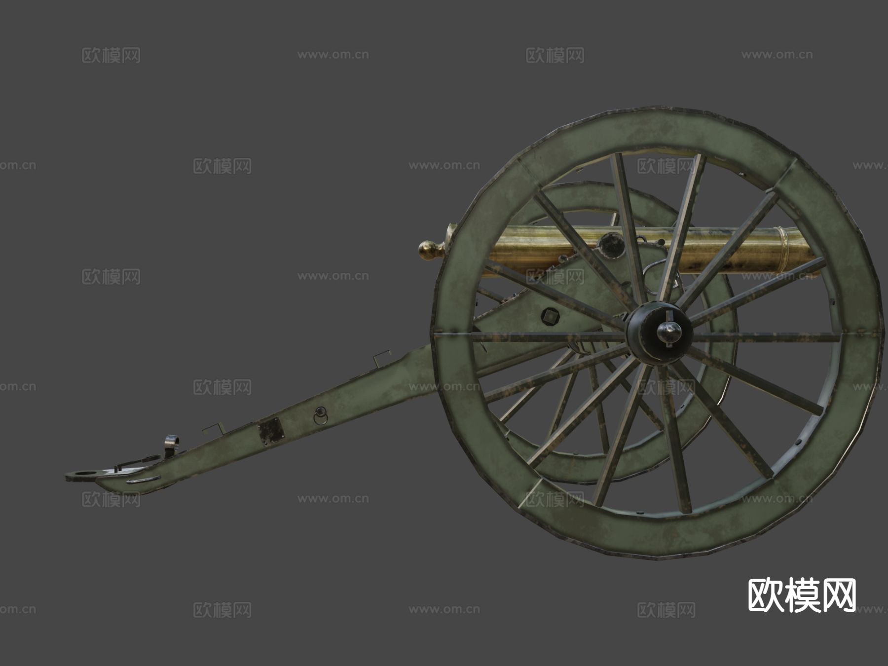 炮车 榴弹炮 武器su模型下载（渲染图7）