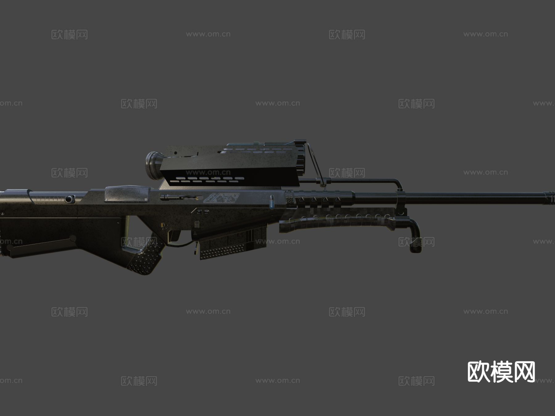 狙击步枪 枪支 枪械su模型下载（渲染图7）