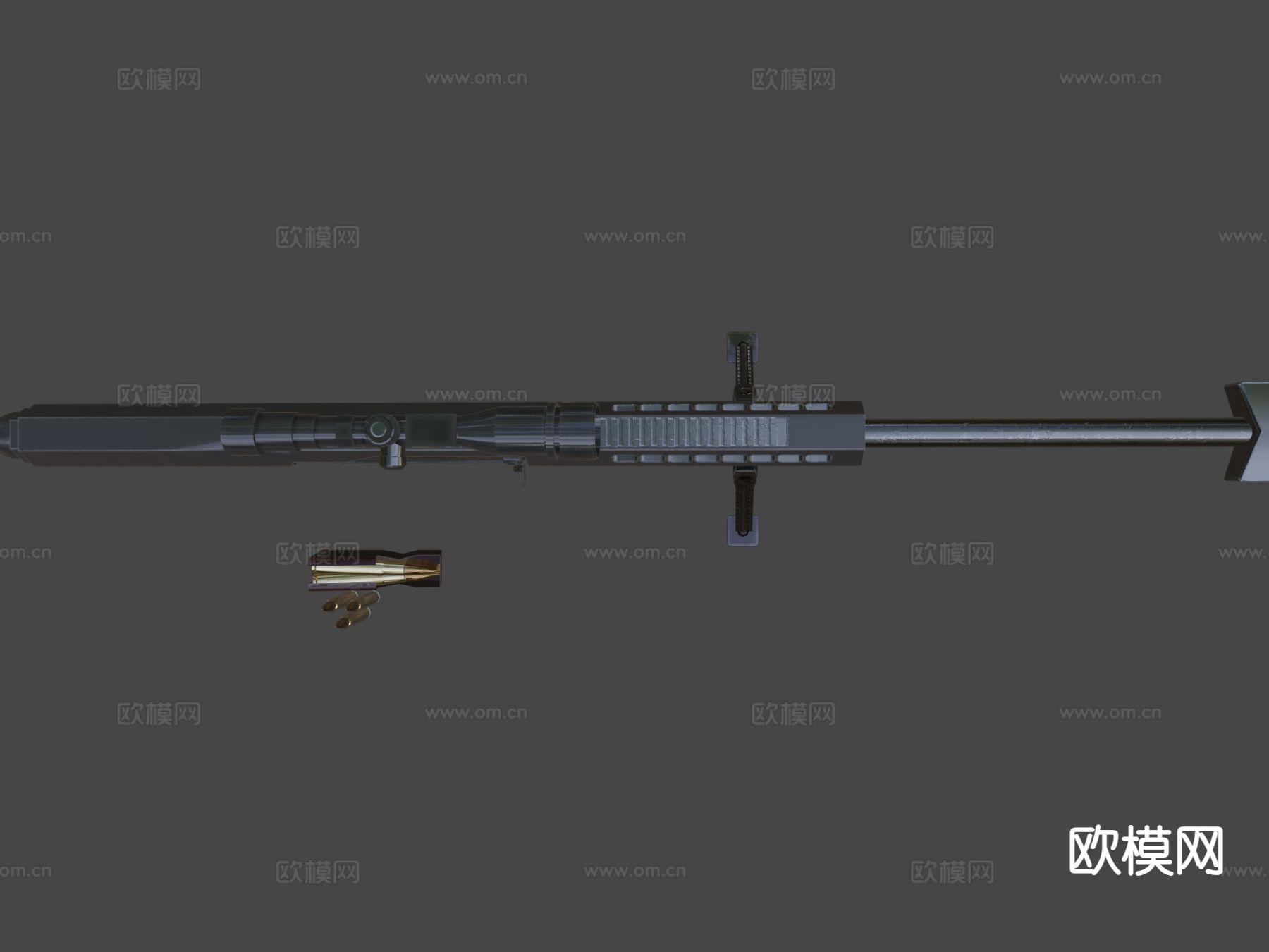 M82 50. 狙击步枪 枪支 枪械su模型下载（渲染图7）