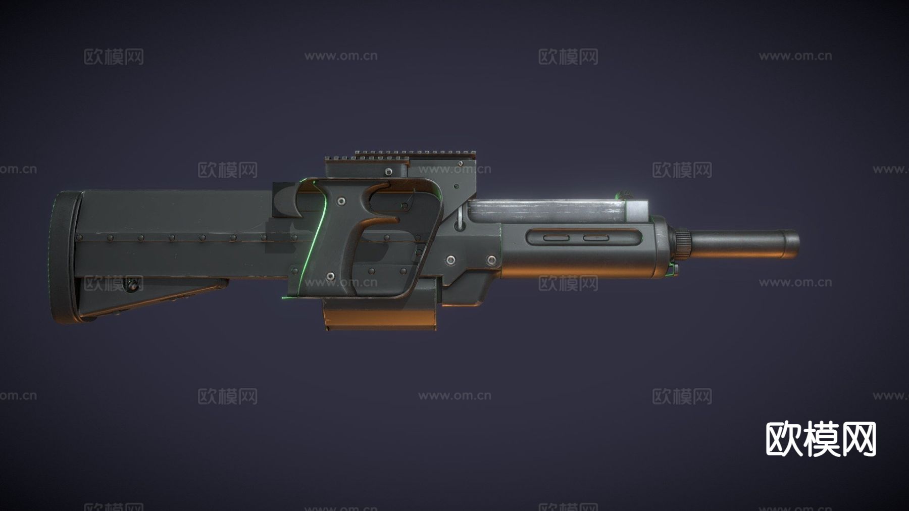 启示录武器-榴弹发射器su模型下载（渲染图2）