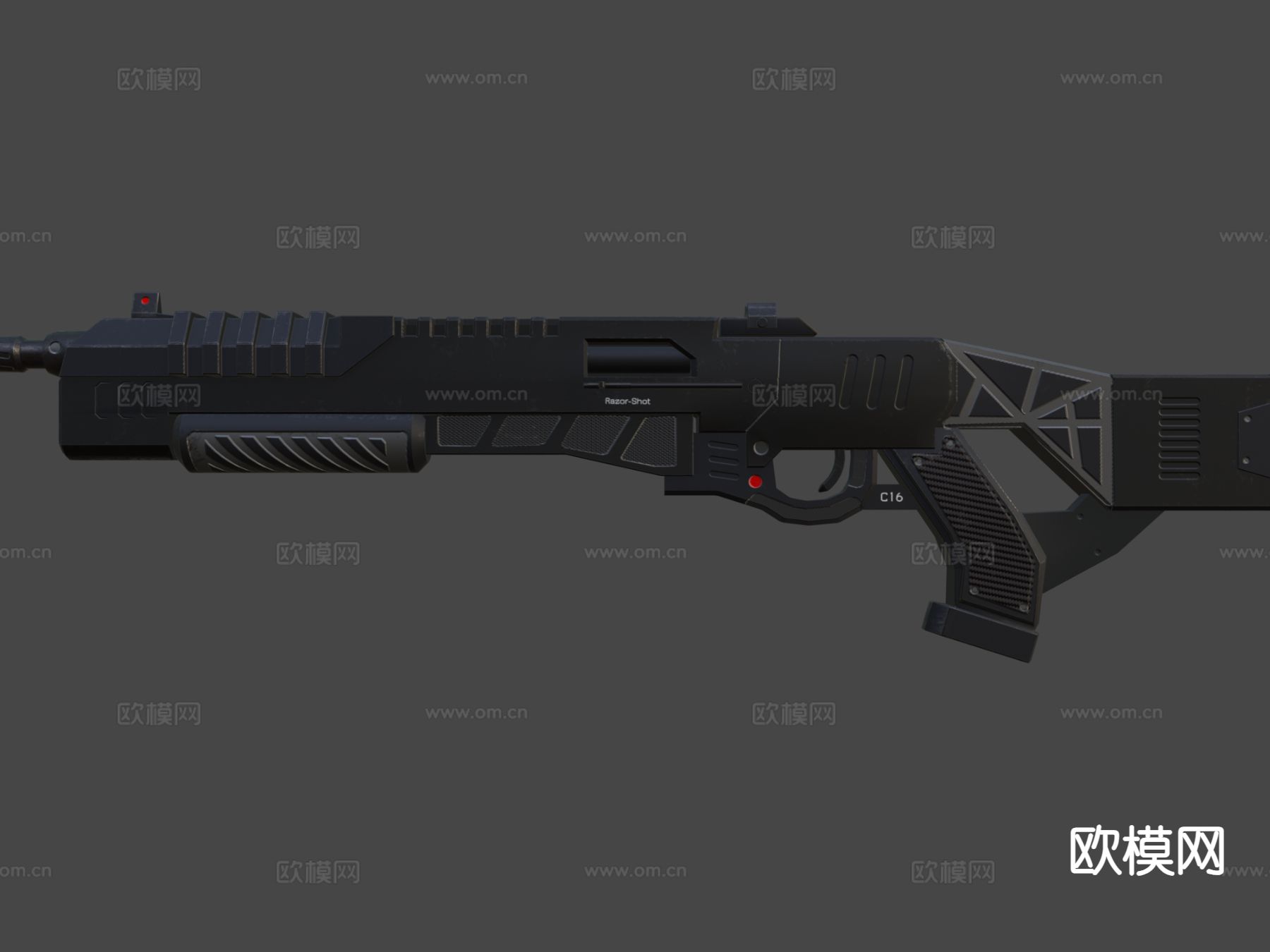 霰弹枪 枪支 枪械su模型下载（渲染图7）
