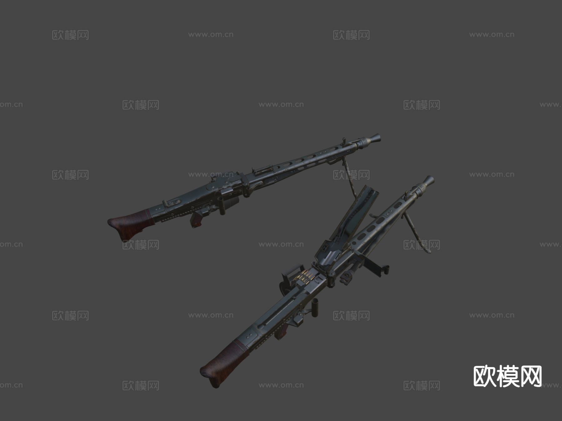 德国中型机枪su模型下载（渲染图5）