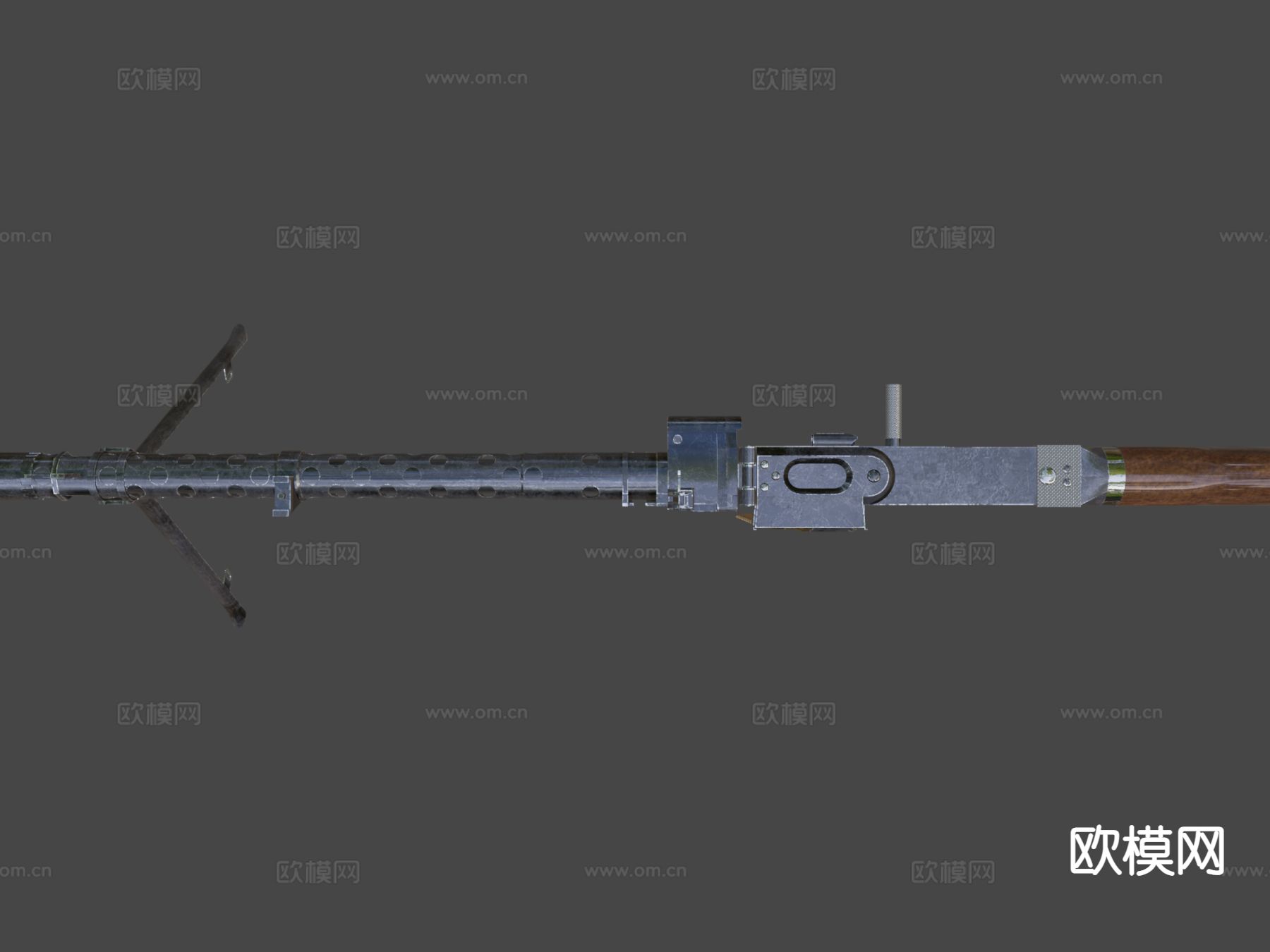 机枪德国武器su模型下载（渲染图7）
