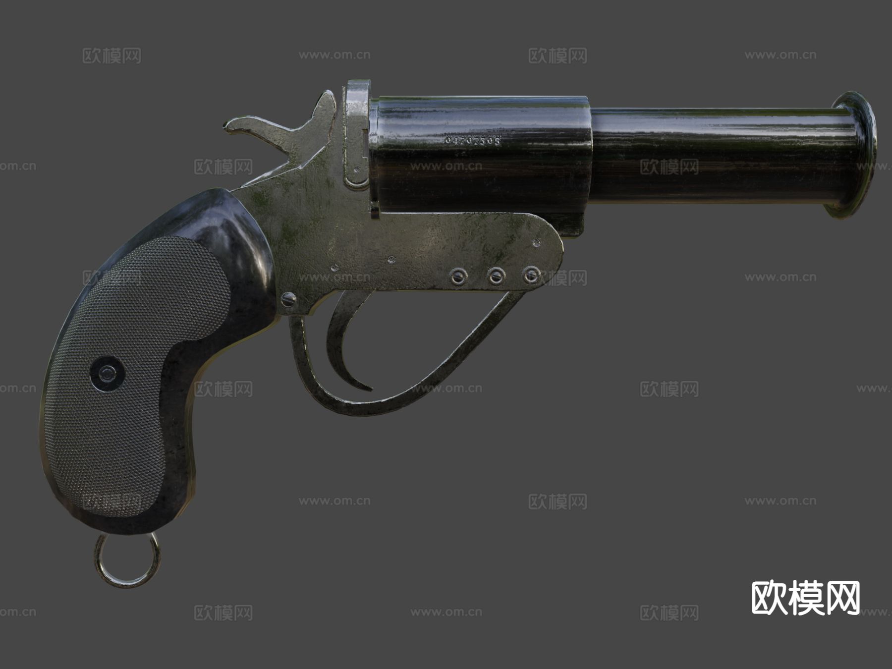 炮弹枪 枪支 枪械su模型下载（渲染图7）