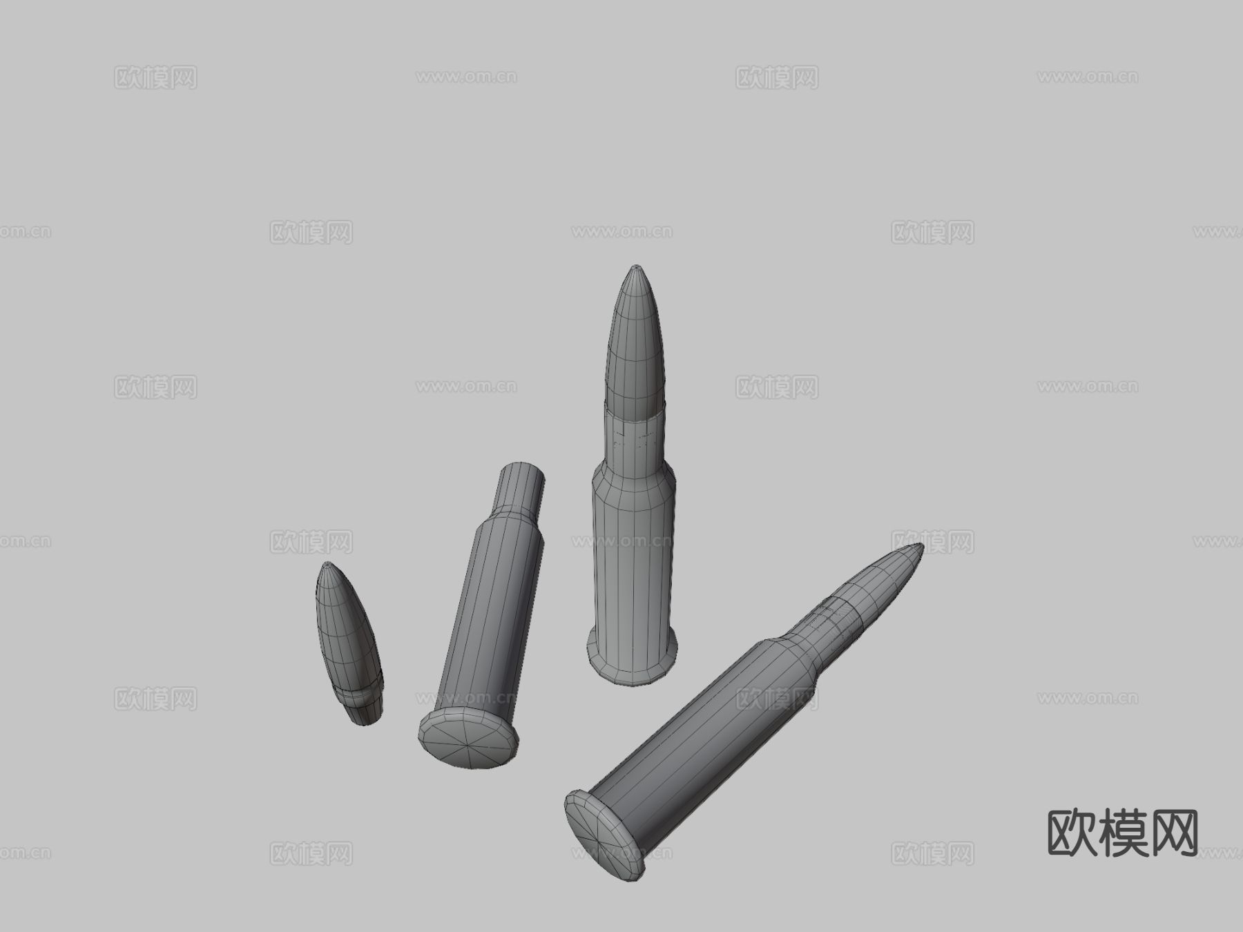 62 x 54mmR 弹药 子弹su模型下载（渲染图3）