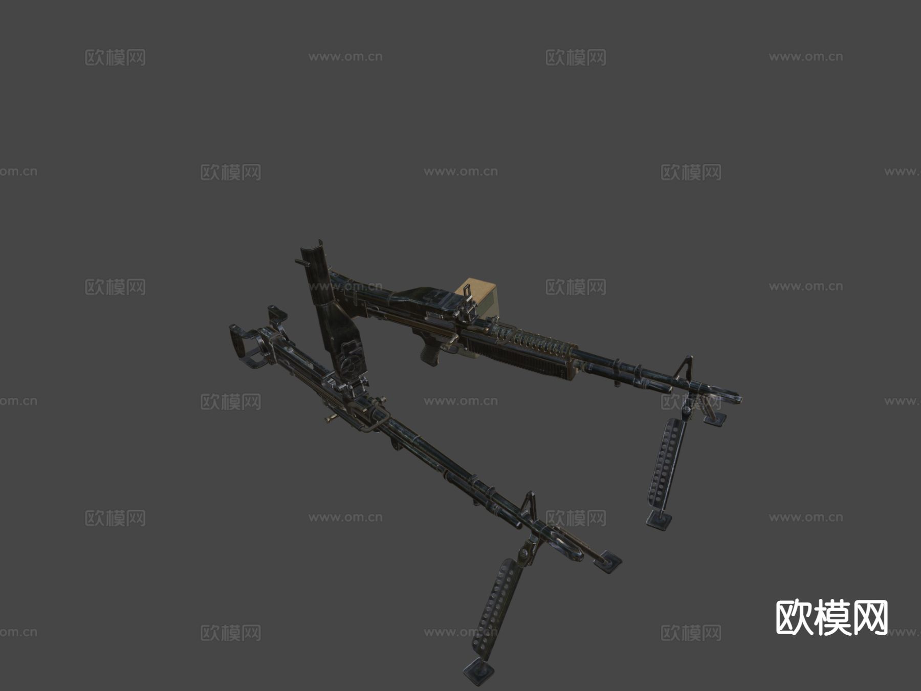 轻机枪 枪支 枪械su模型下载（渲染图4）