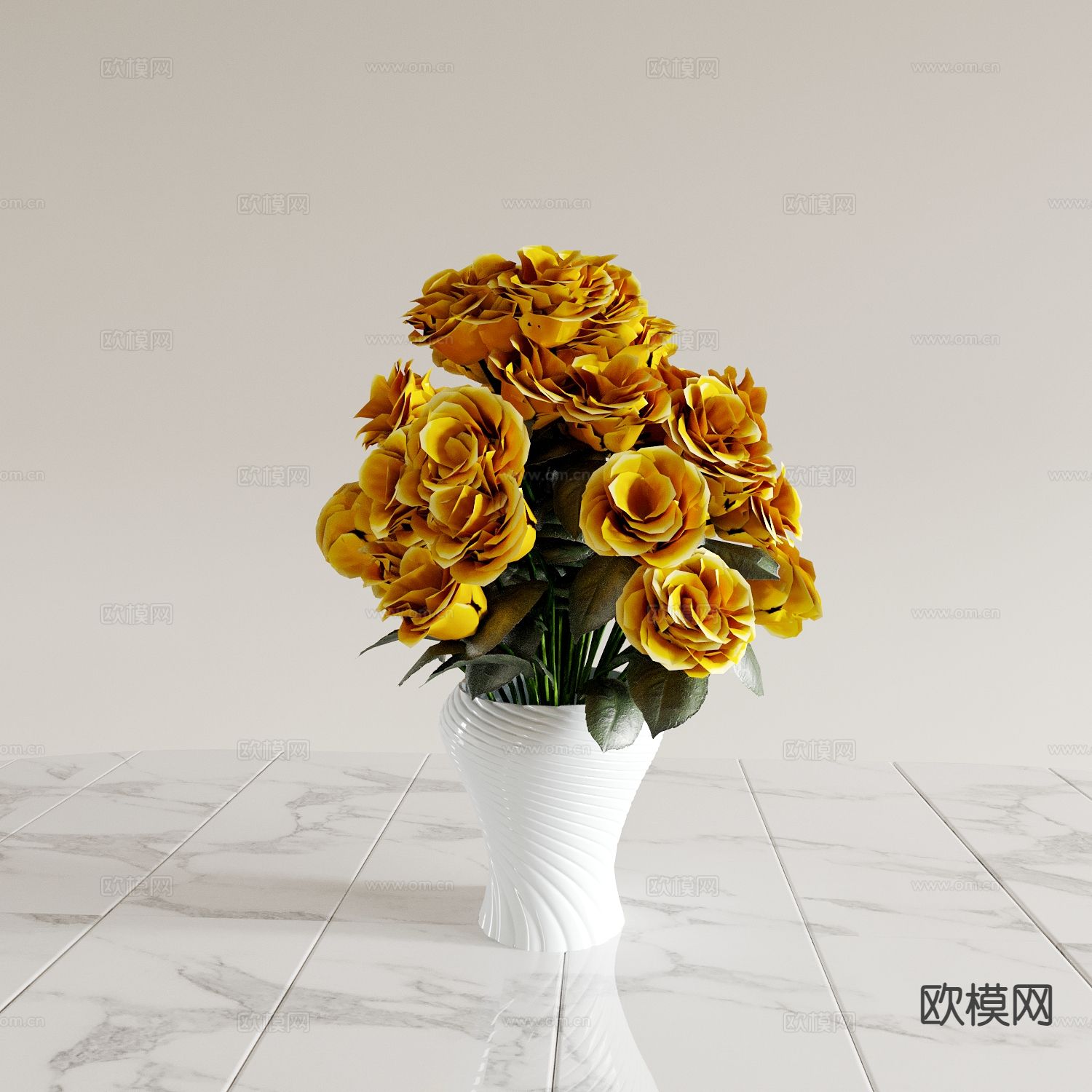 花瓶 花艺 插花3d模型