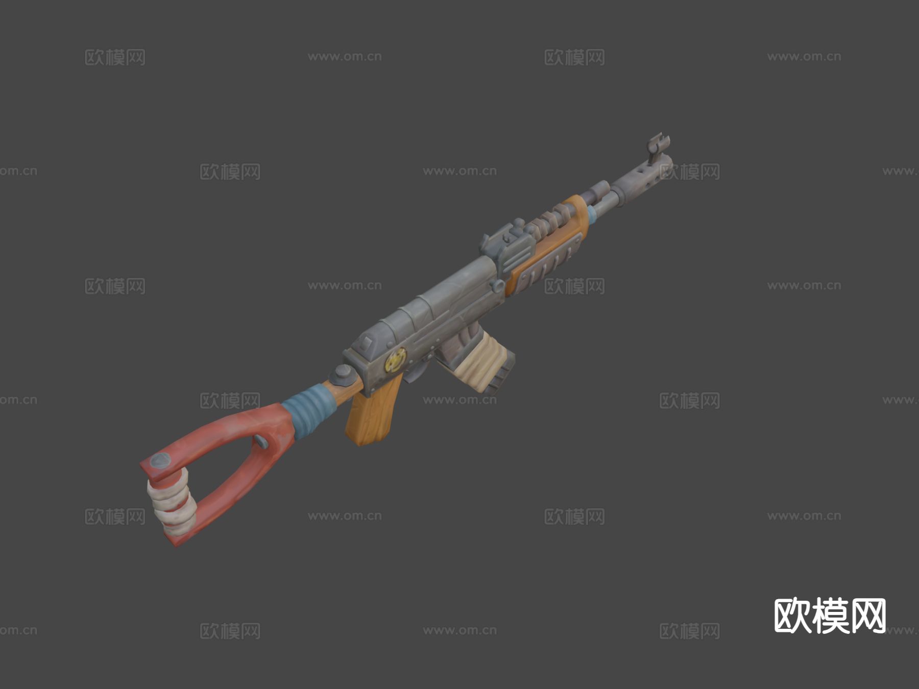 锈蚀突击步枪IAk47su模型下载（渲染图5）