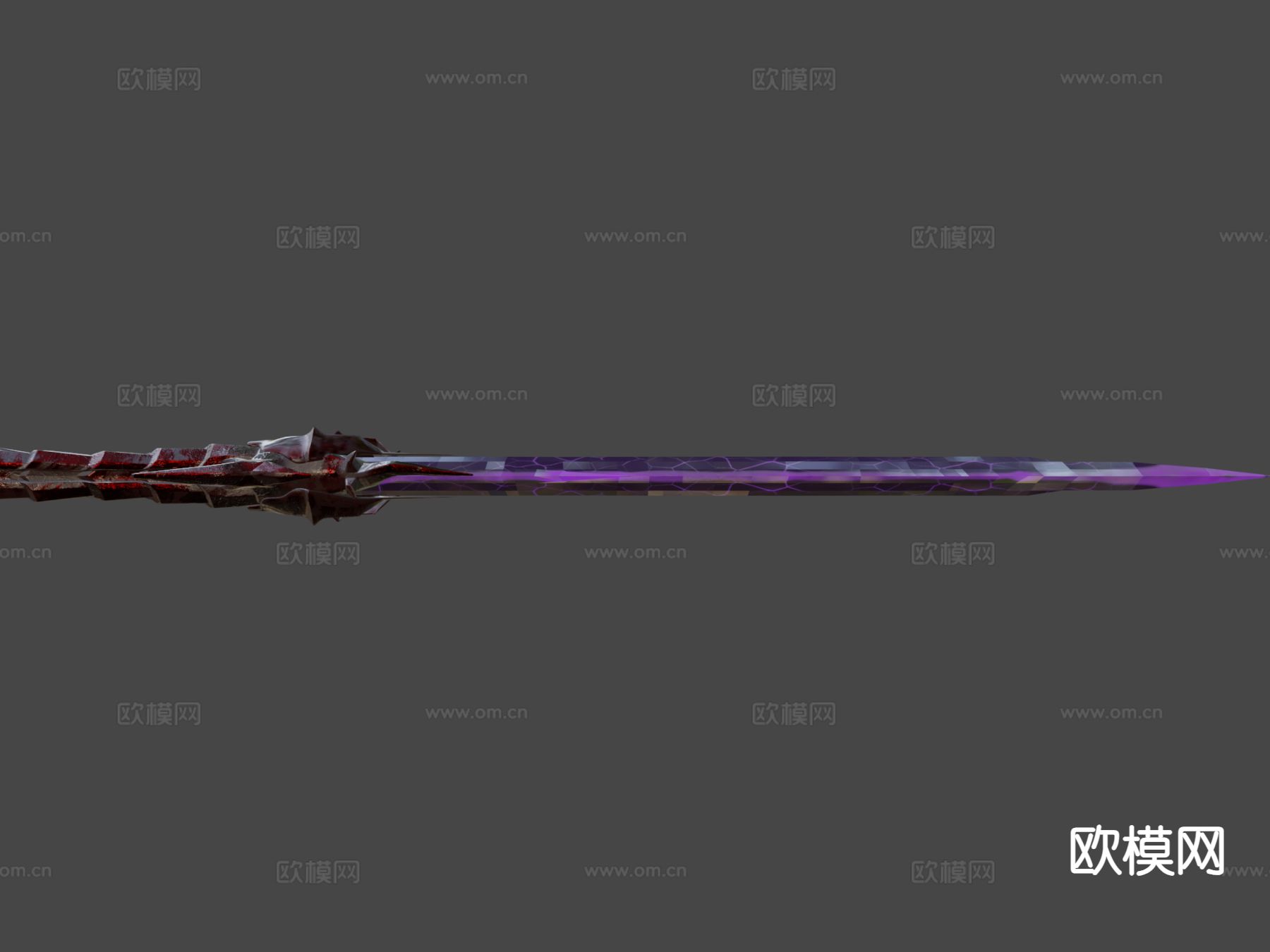 暗星光剑 大剑 游戏道具su模型下载（渲染图7）