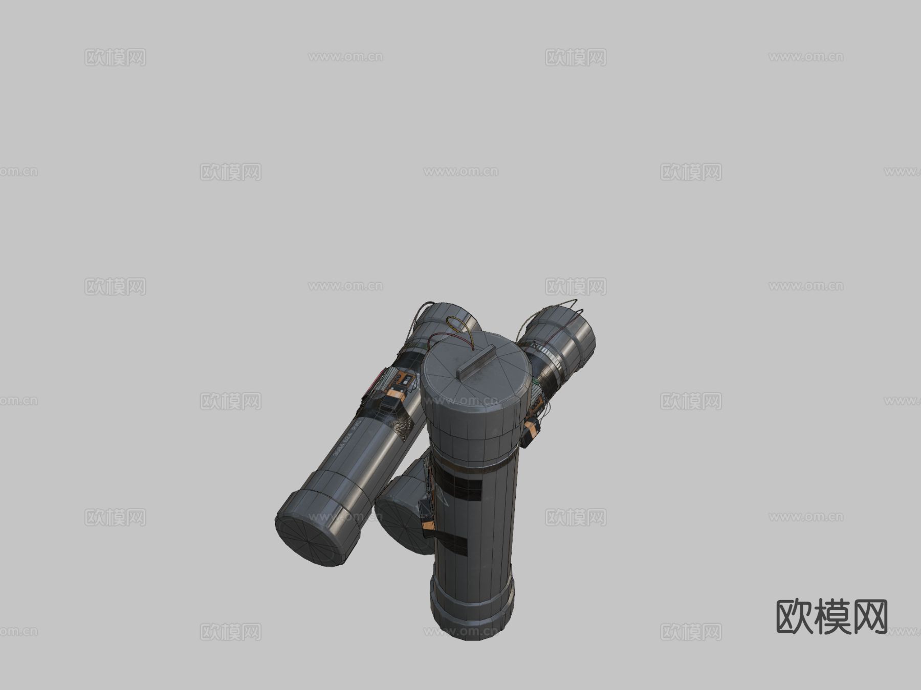 管炸弹su模型下载（渲染图1）