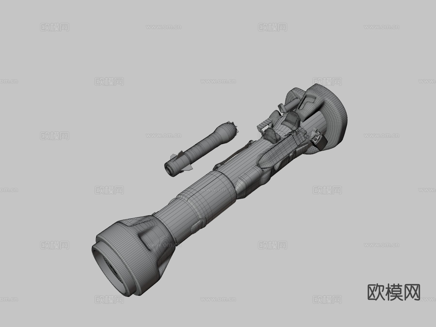 轻型反坦克武器su模型下载（渲染图3）