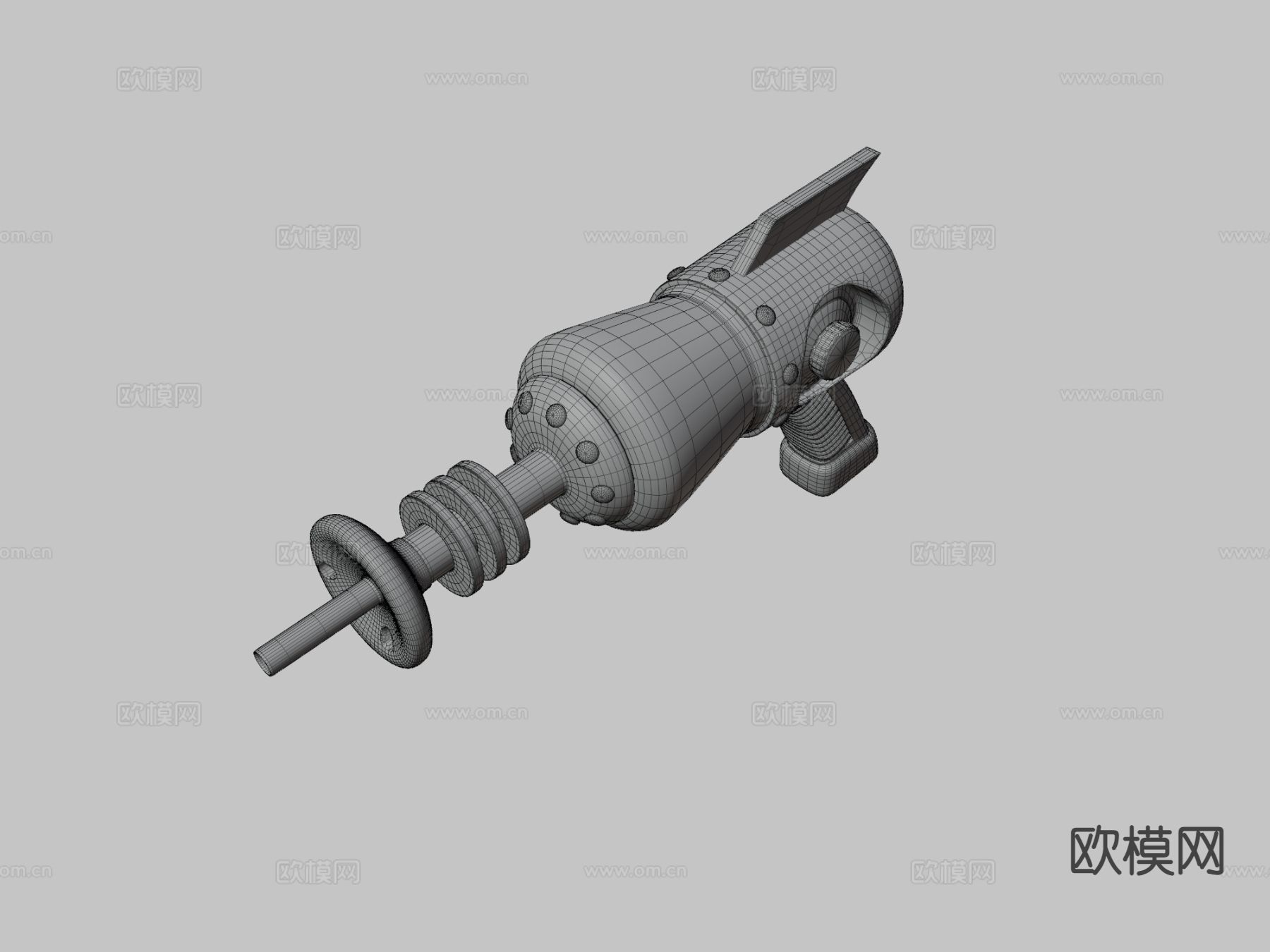 复古未来激光枪su模型下载（渲染图3）
