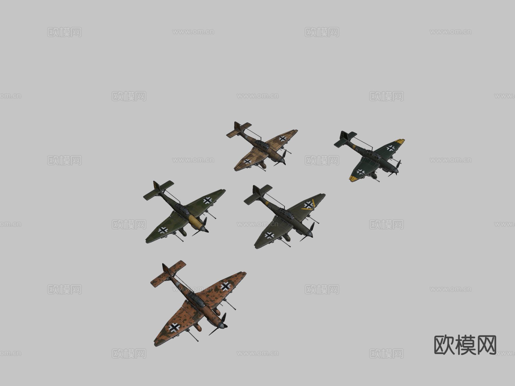 俯冲轰炸机su模型下载（渲染图1）