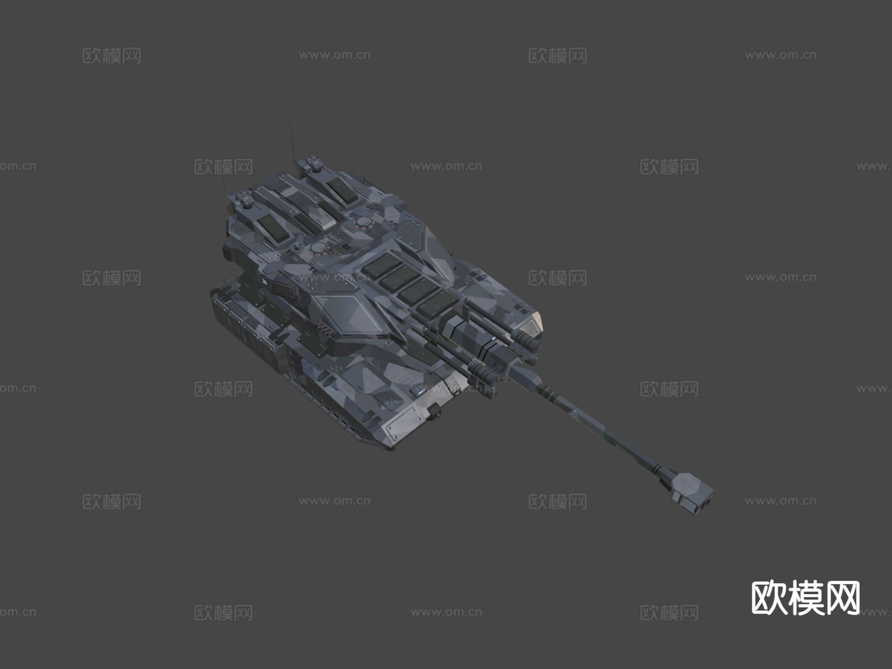 科幻地狱火重炮su模型下载（渲染图7）