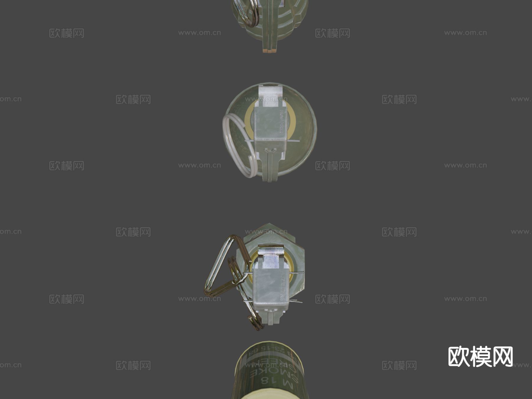 手榴弹 炸弹 武器su模型下载（渲染图5）