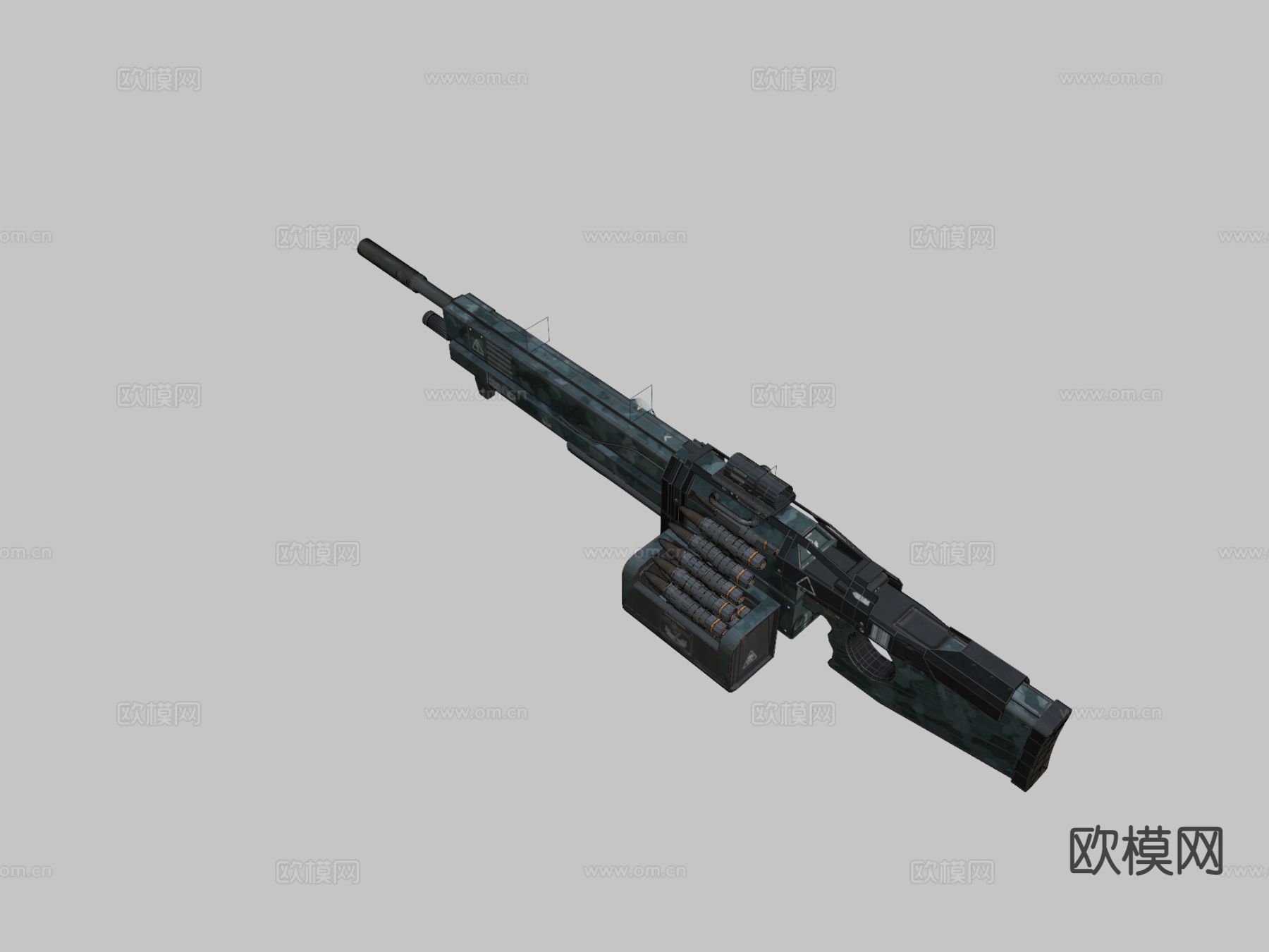 轻机枪 枪支 枪械su模型下载（渲染图1）