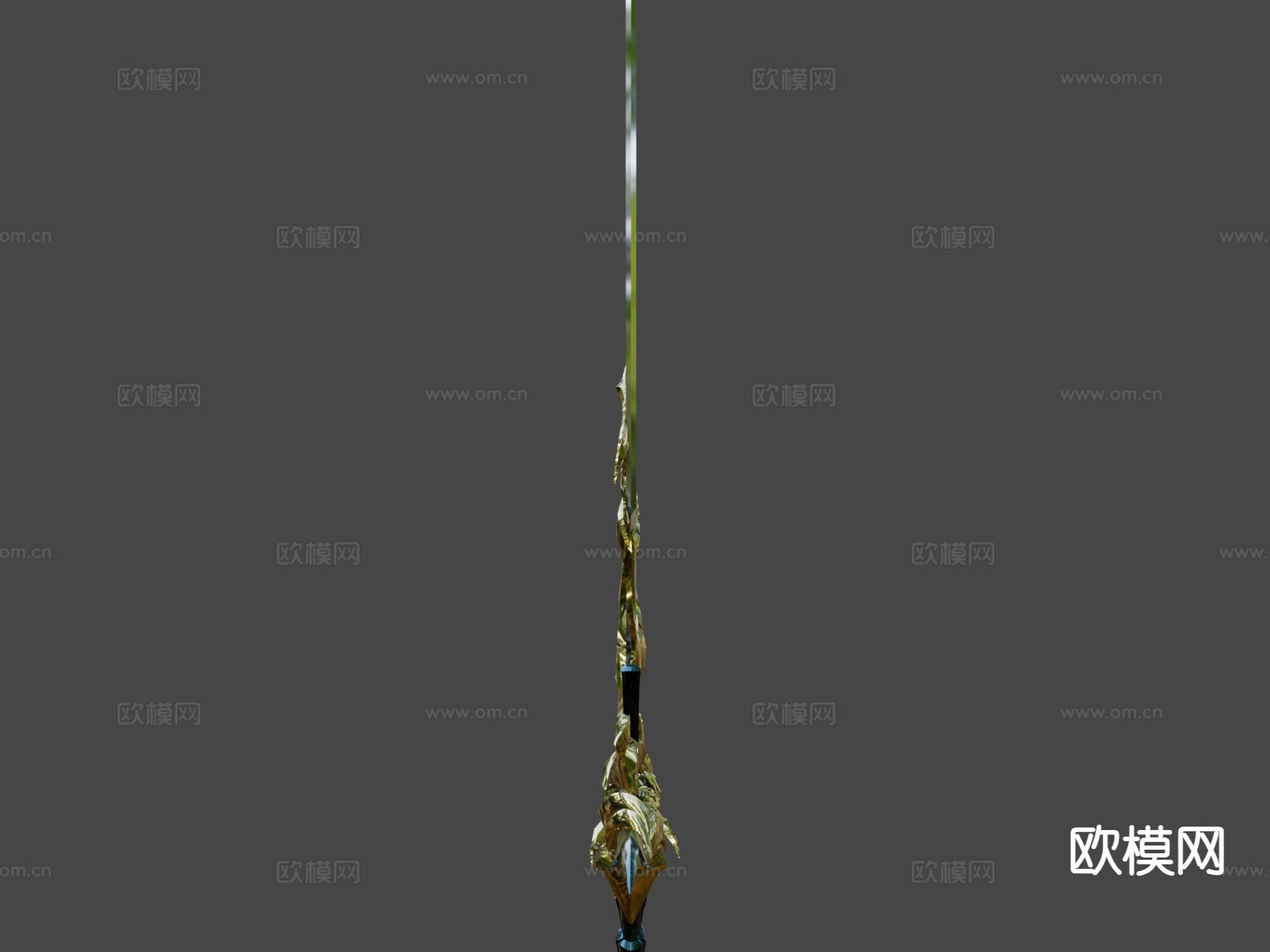 科幻光剑 大剑 游戏道具su模型下载（渲染图4）
