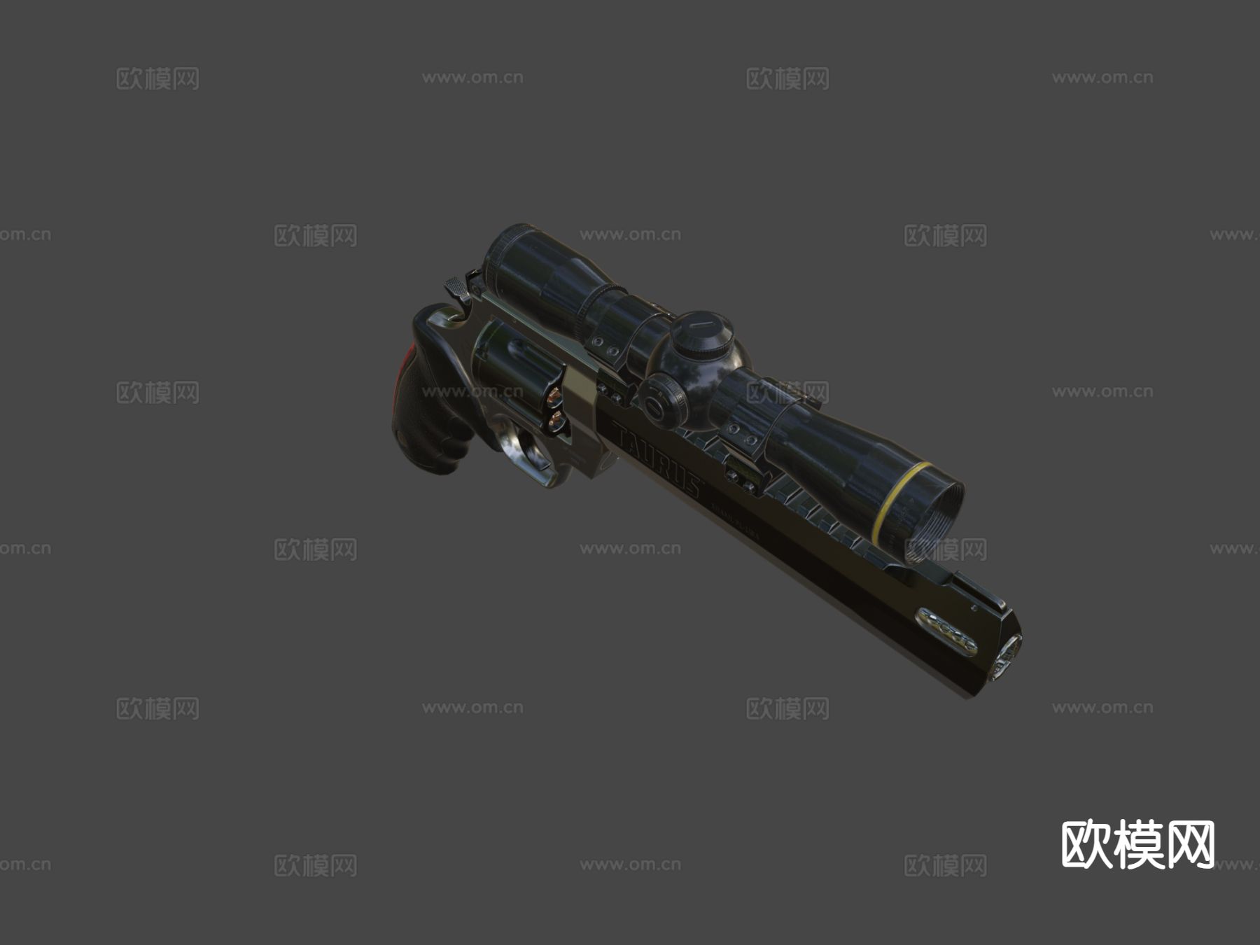 左轮手枪 枪支 枪械su模型下载（渲染图4）