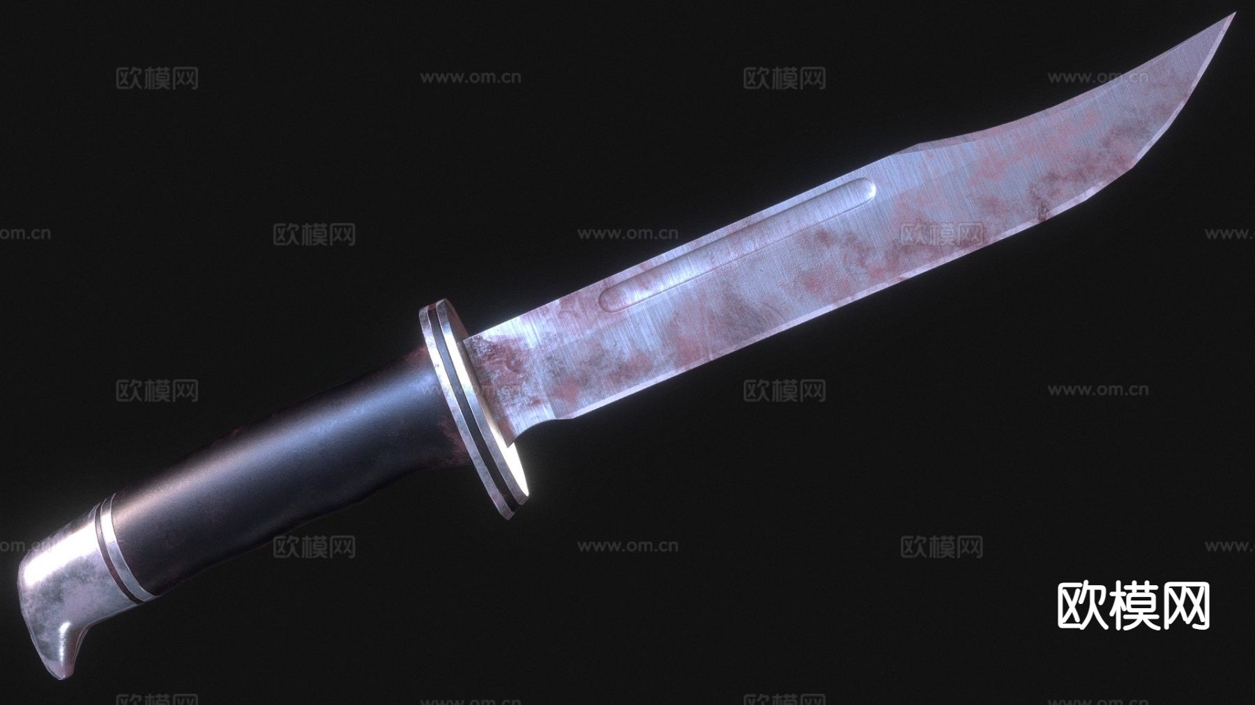 鬼脸刀 短刀 武器su模型下载（渲染图2）