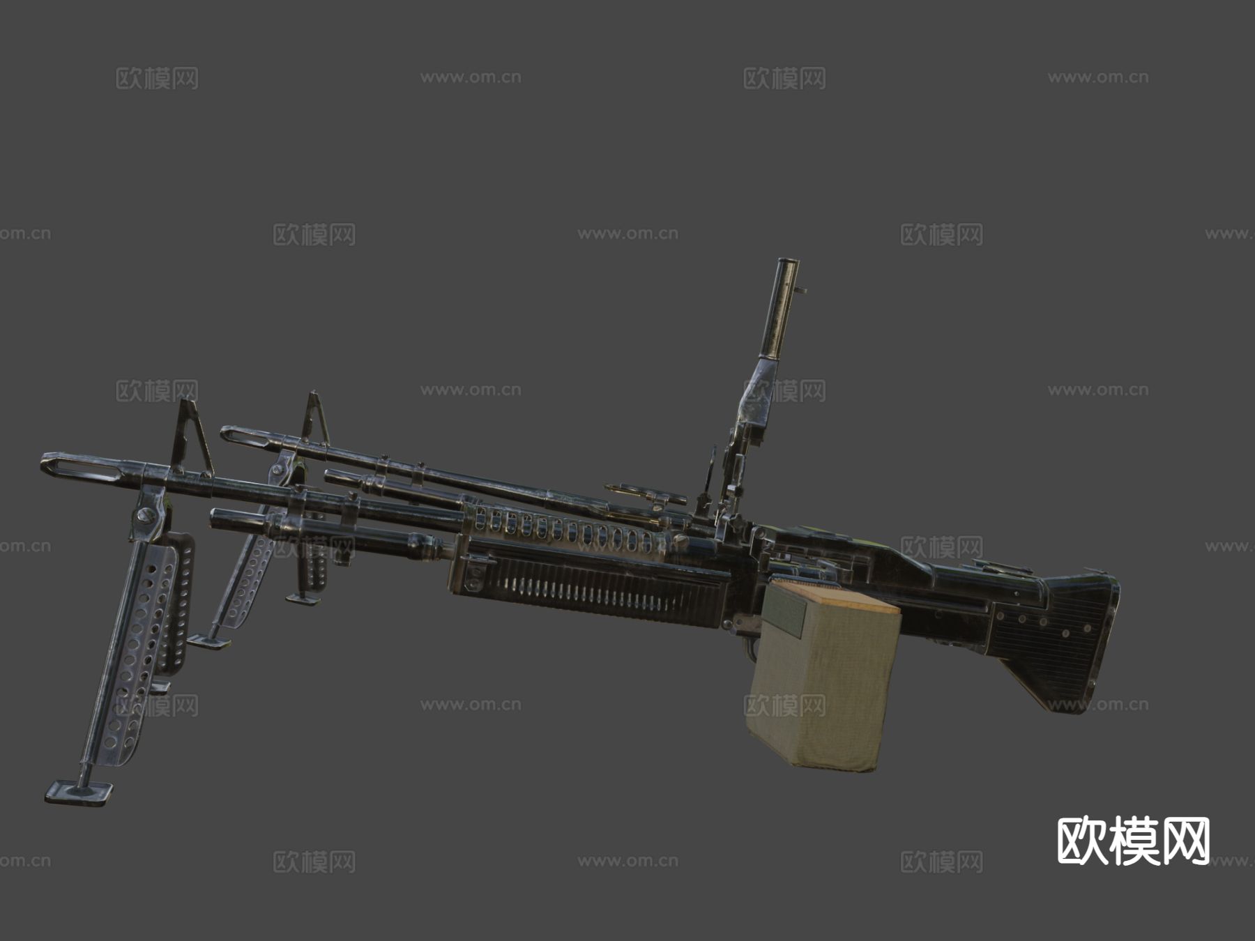轻机枪 枪支 枪械su模型下载（渲染图5）