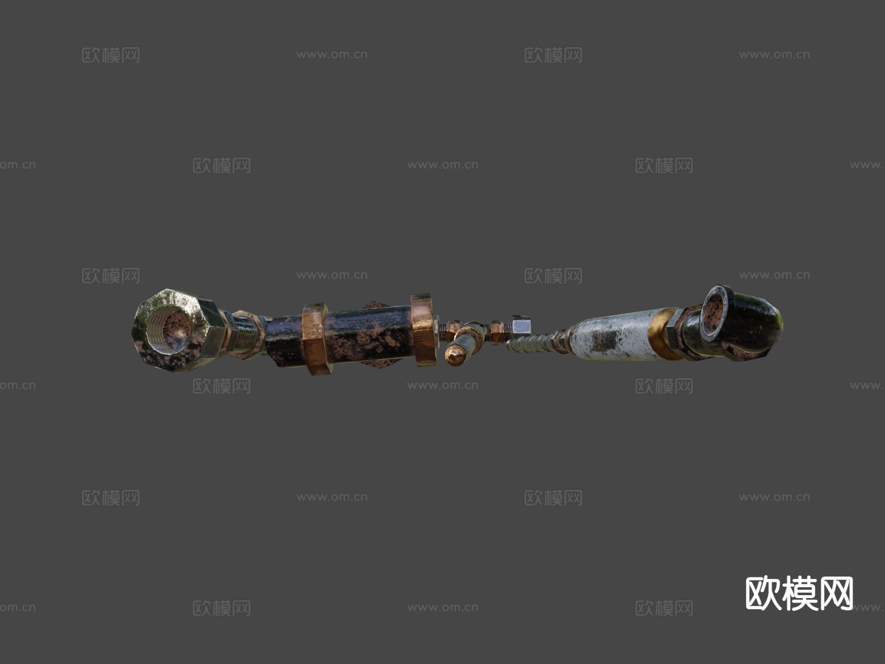 金属管武器 铁锤su模型下载（渲染图7）