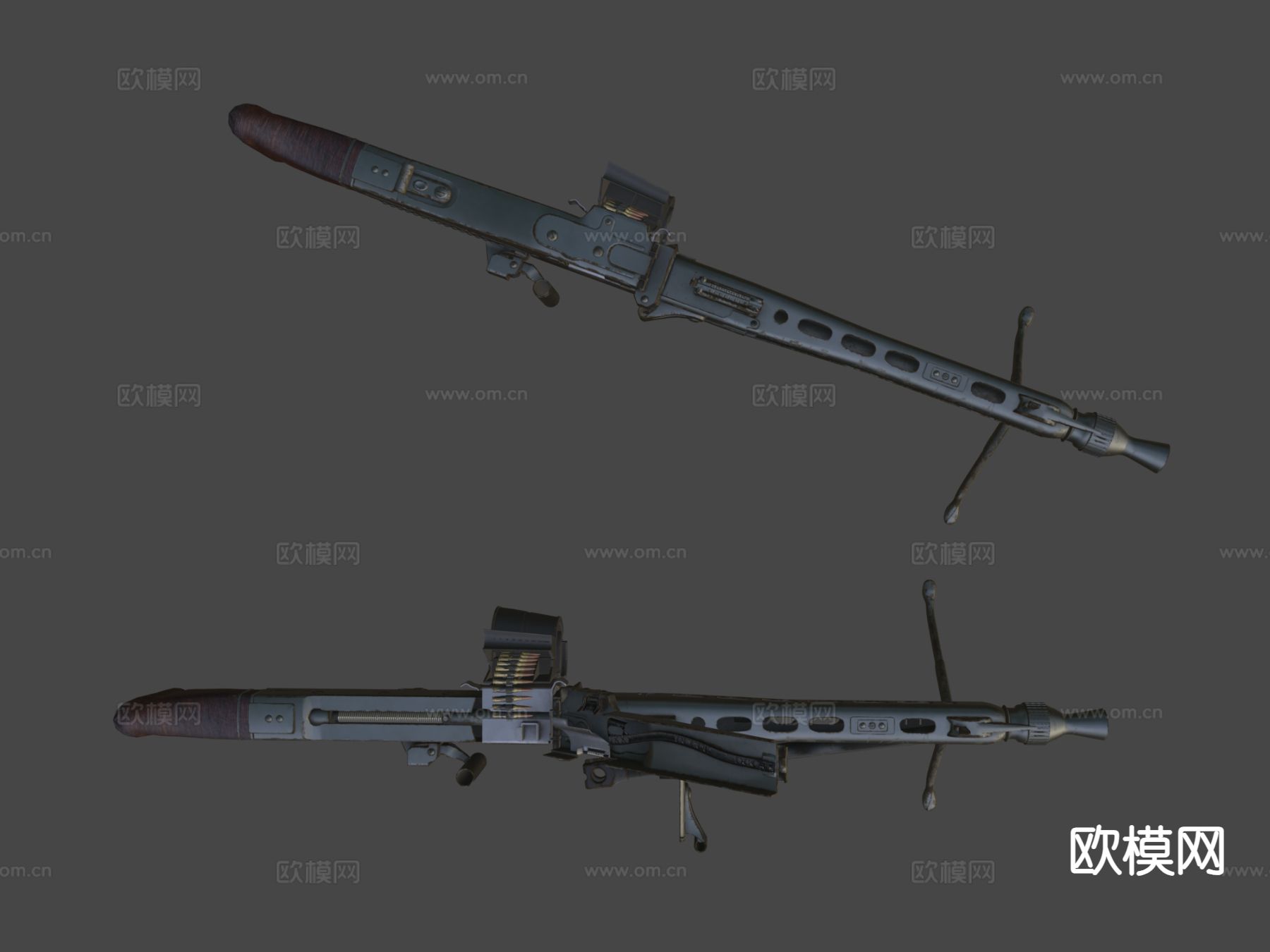 德国中型机枪su模型下载（渲染图7）