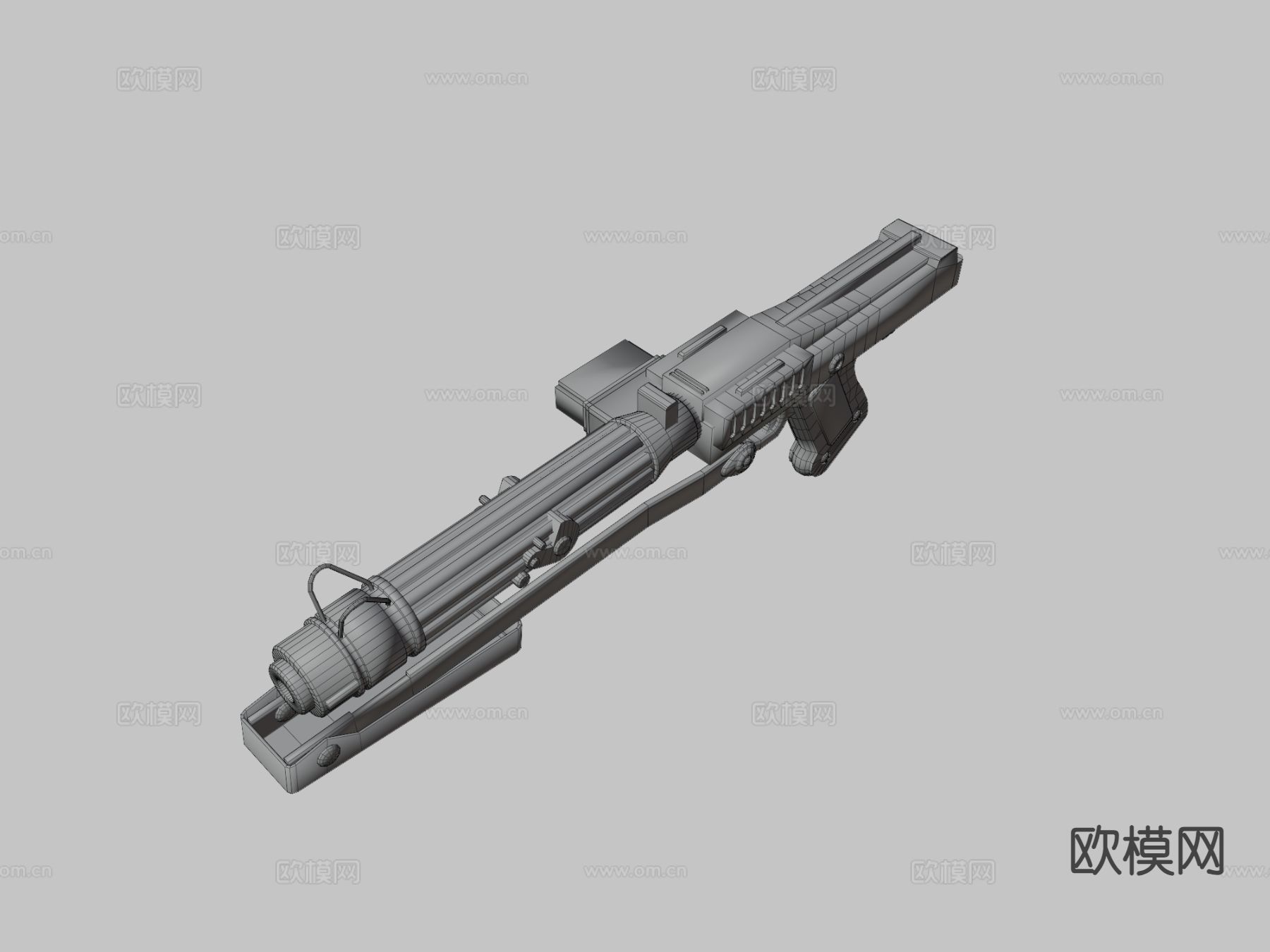 科幻枪su模型下载（渲染图3）