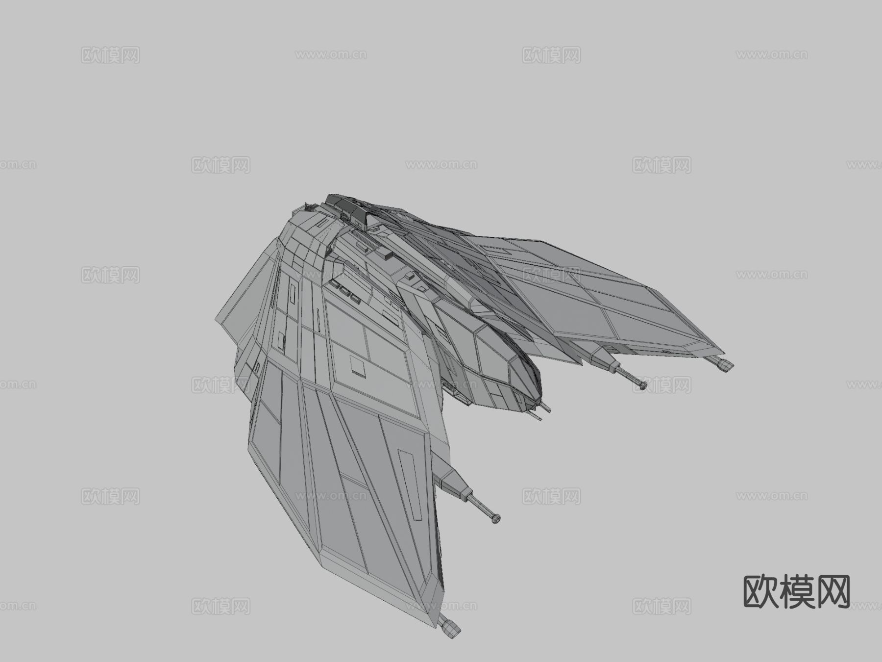 重型星际战斗机su模型下载（渲染图1）