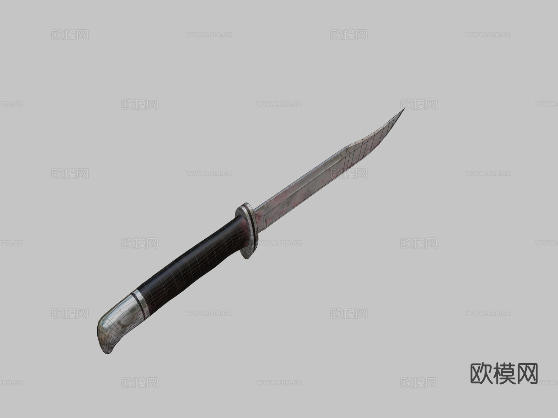 鬼脸刀 短刀 武器su模型下载（渲染图3）