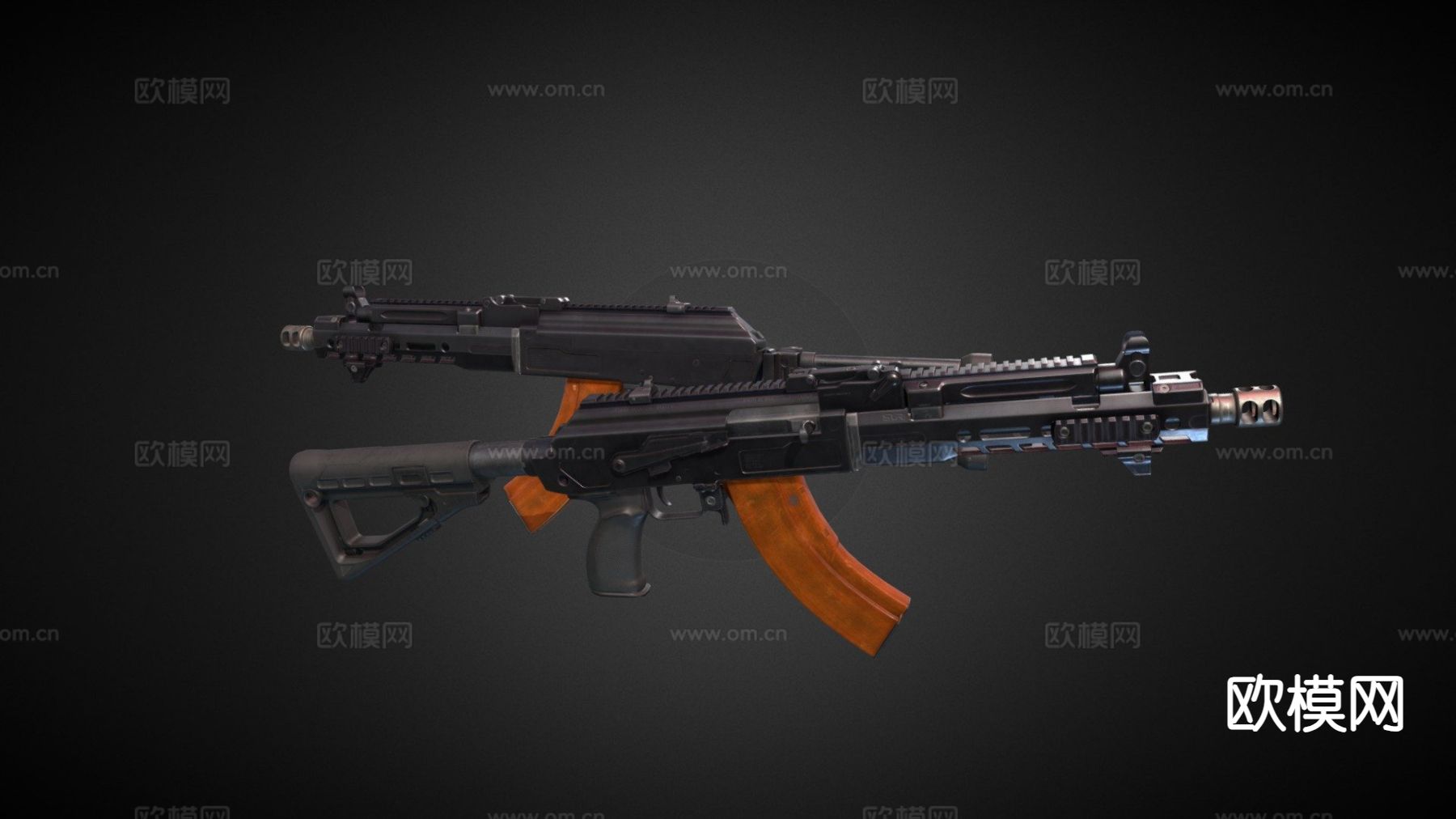 AK MB47 步枪 枪支 枪械su模型下载（渲染图2）