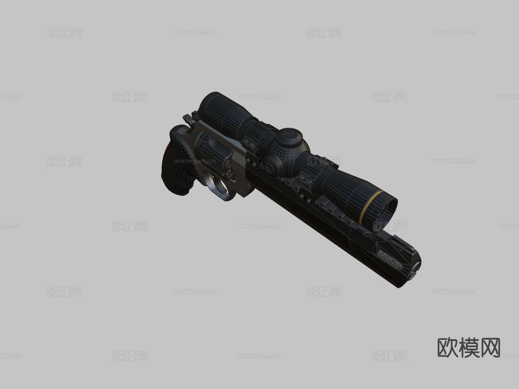 左轮手枪 枪支 枪械su模型下载（渲染图1）