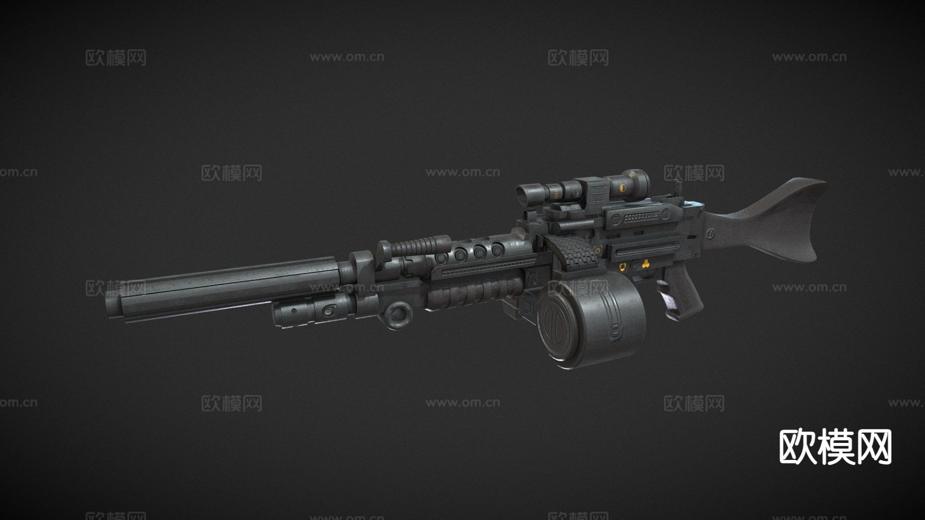 机枪 枪支 枪械su模型下载（渲染图2）