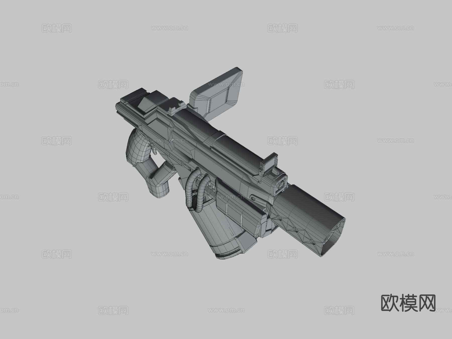 科幻枪 枪支 枪械su模型下载（渲染图3）