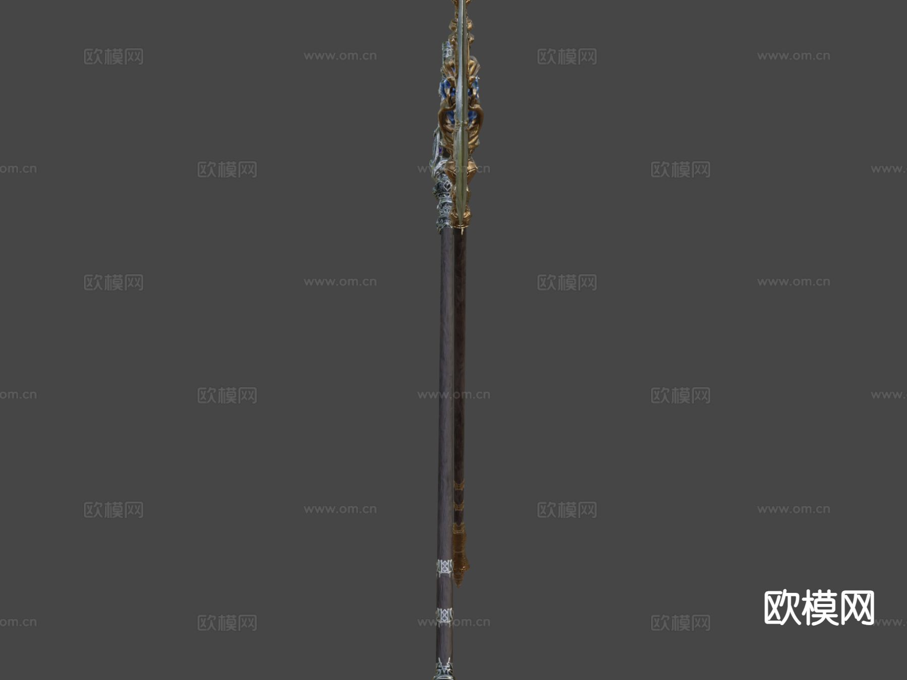 中世纪黑暗幻想武器su模型下载（渲染图5）