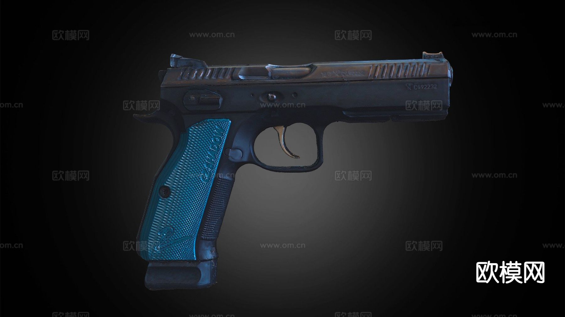 手枪 枪支 枪械su模型下载（渲染图2）