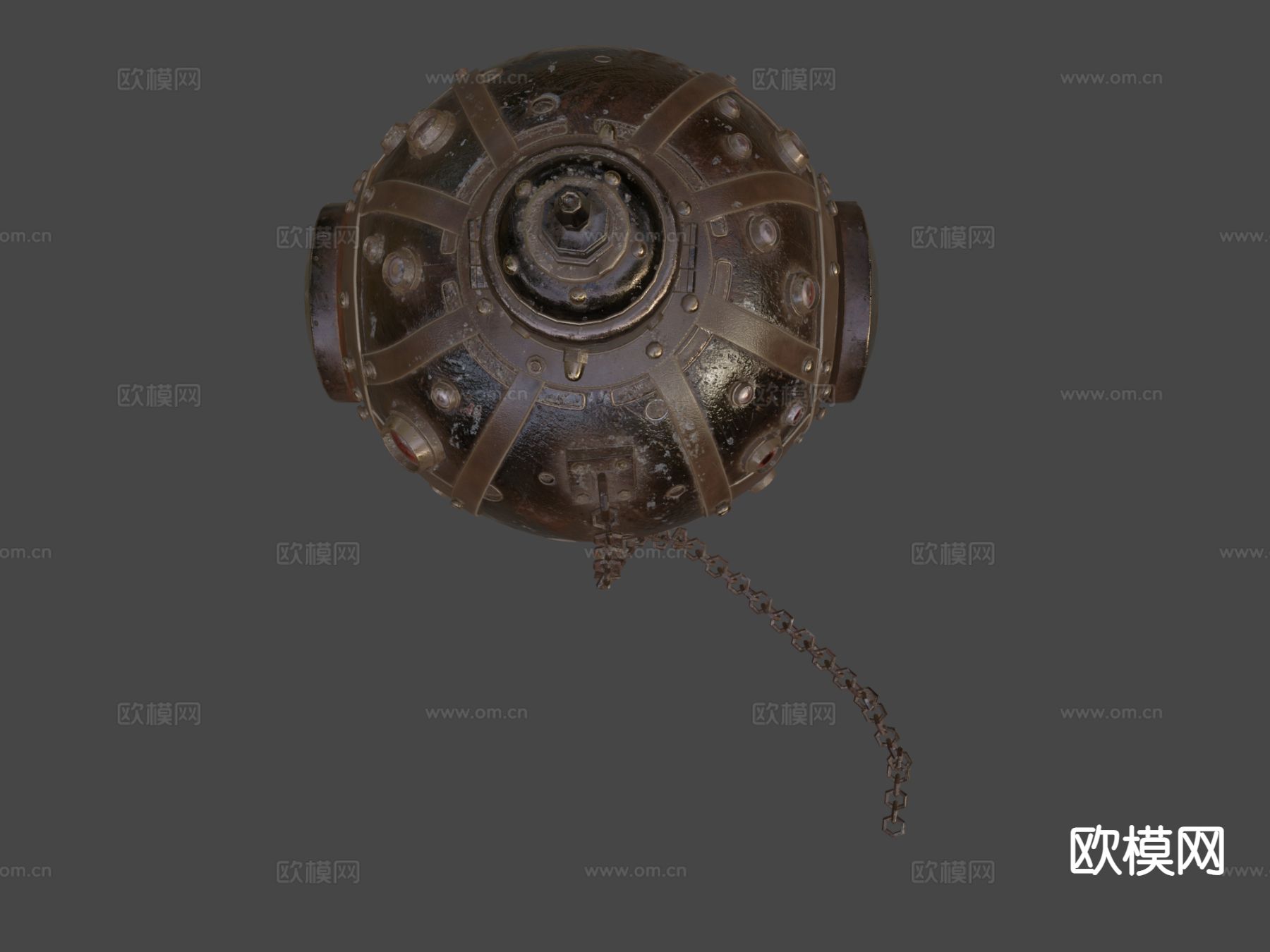 迷你蒸汽朋克海雷su模型下载（渲染图6）