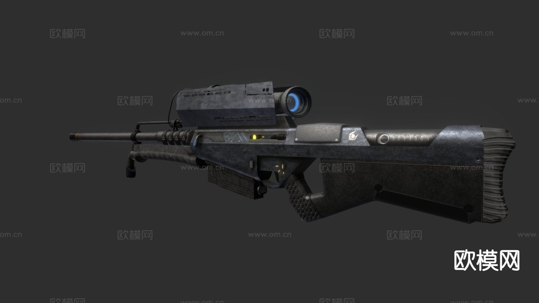 狙击步枪 枪支 枪械su模型下载（渲染图2）