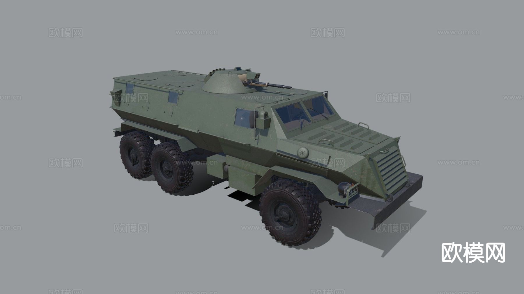 军事汽车 炮车 装甲车su模型下载（渲染图2）