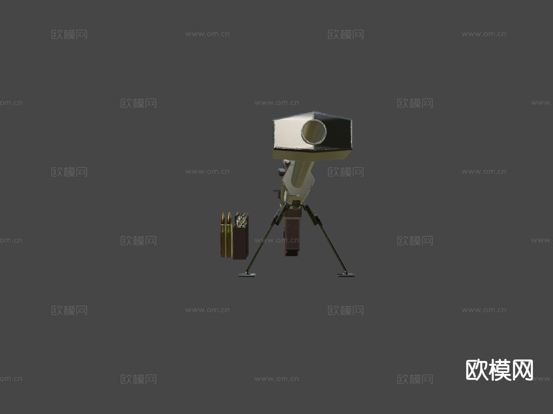 M82 50. 狙击步枪 枪支 枪械su模型下载（渲染图5）