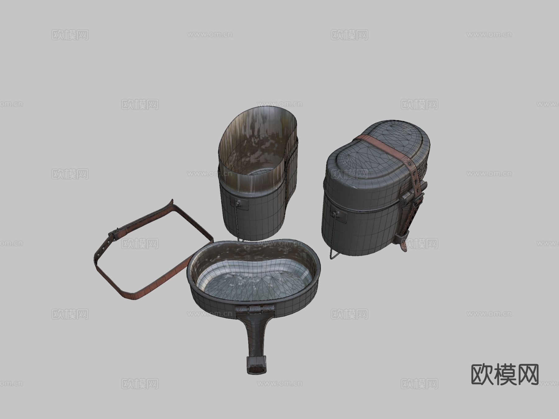 德国野餐套装su模型下载（渲染图1）