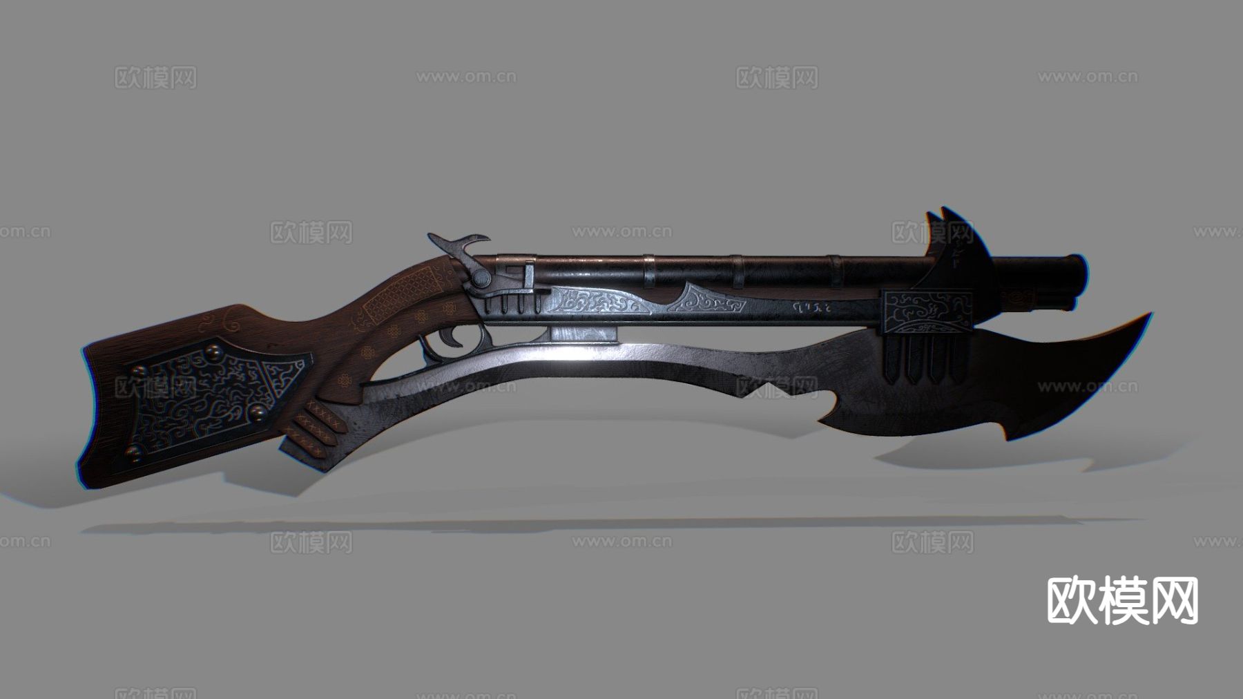 刀枪 枪械 武器su模型下载（渲染图2）