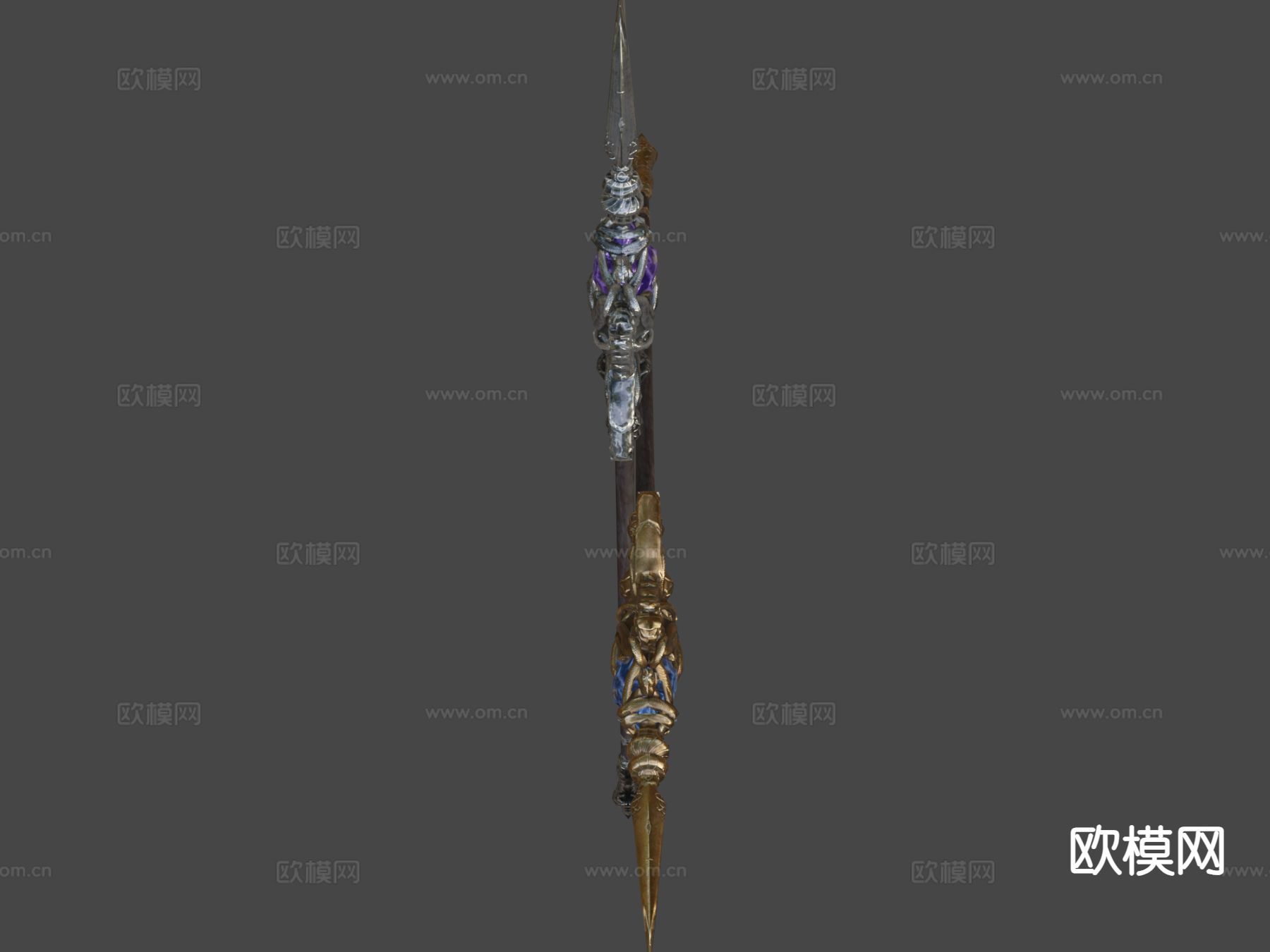 中世纪黑暗幻想武器su模型下载（渲染图6）
