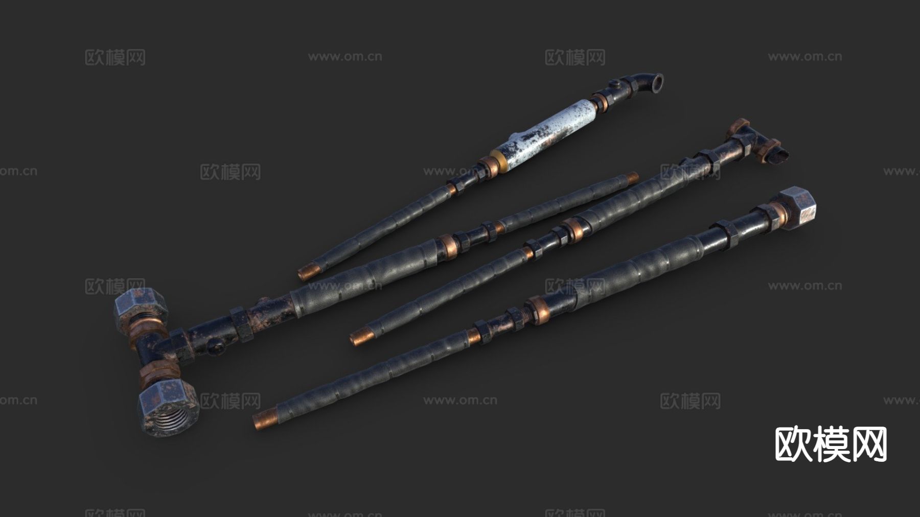 金属管武器 铁锤su模型下载（渲染图2）