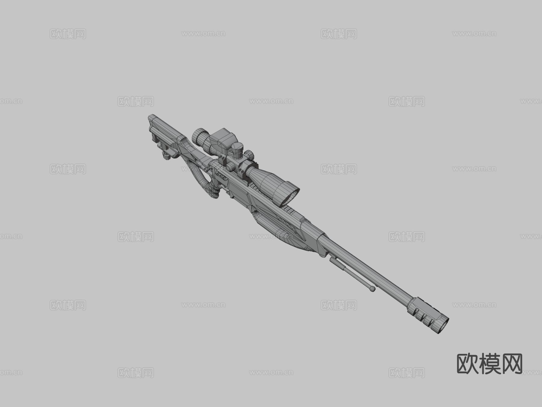 MK-Tac95 狙击步枪 枪支 枪械su模型下载（渲染图3）