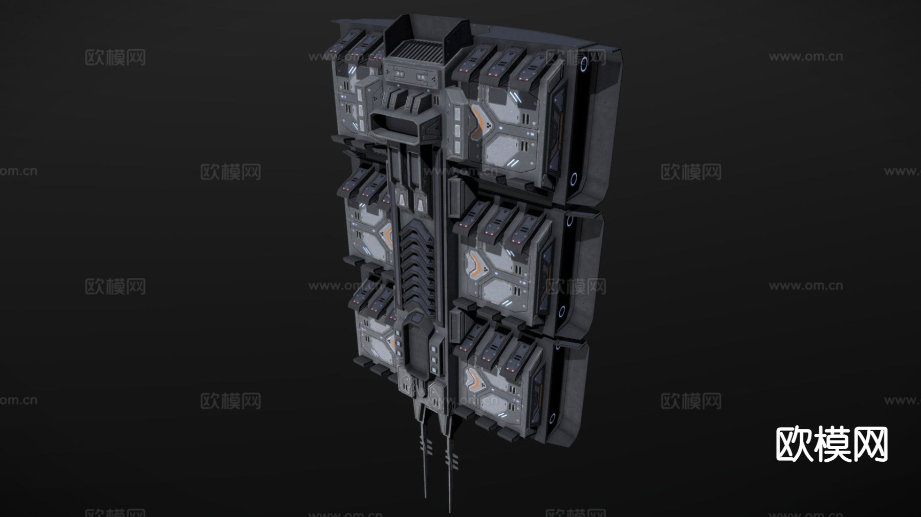 科幻研究站su模型下载（渲染图2）