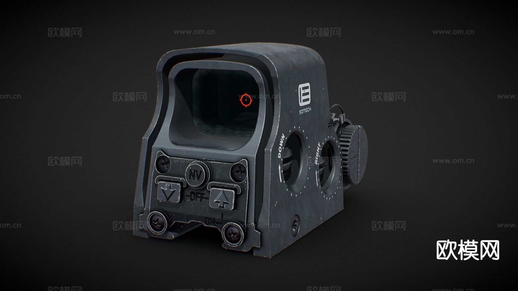 全息瞄准镜 红点su模型下载（渲染图2）