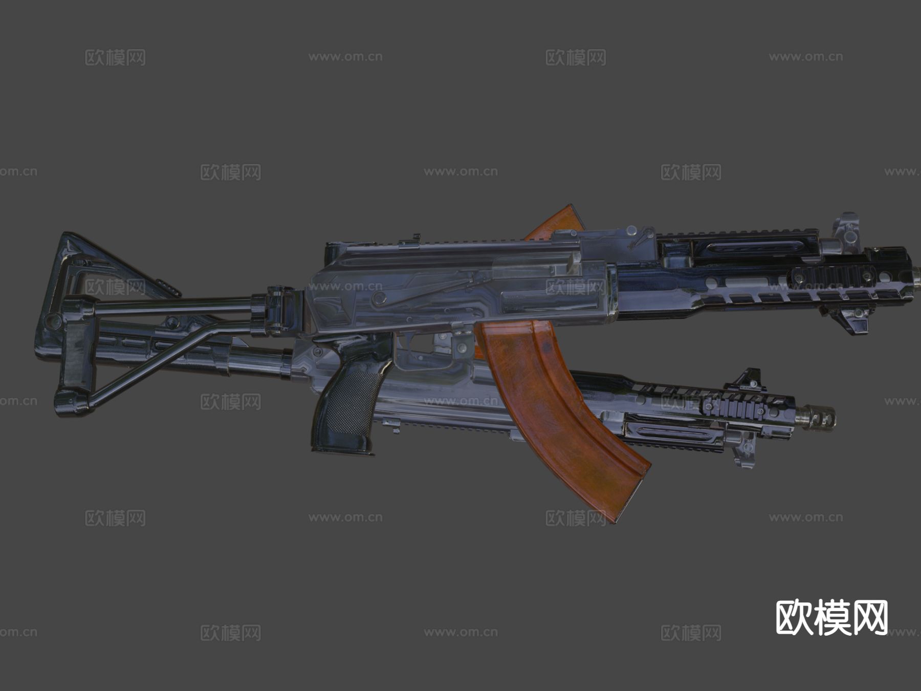 AK MB47 步枪 枪支 枪械su模型下载（渲染图4）