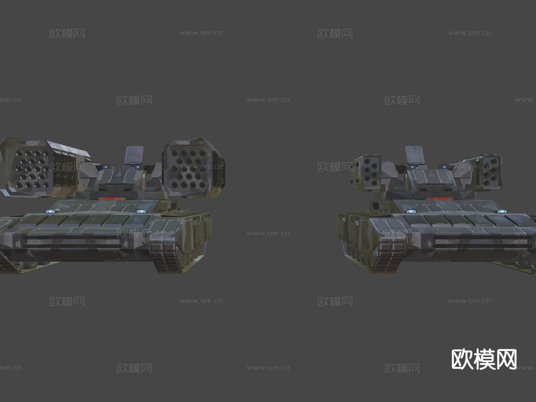 科幻运载器 坦克su模型下载（渲染图6）