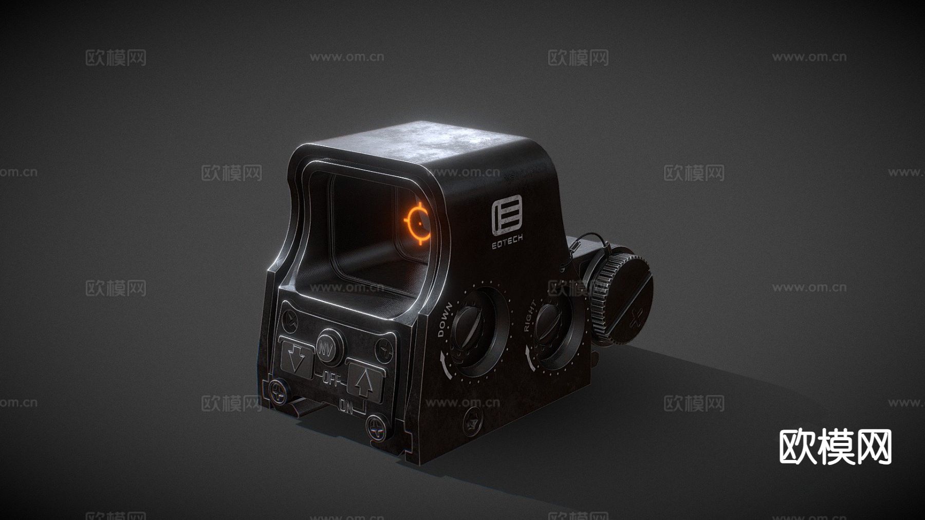 全息瞄准镜 红点su模型下载（渲染图2）