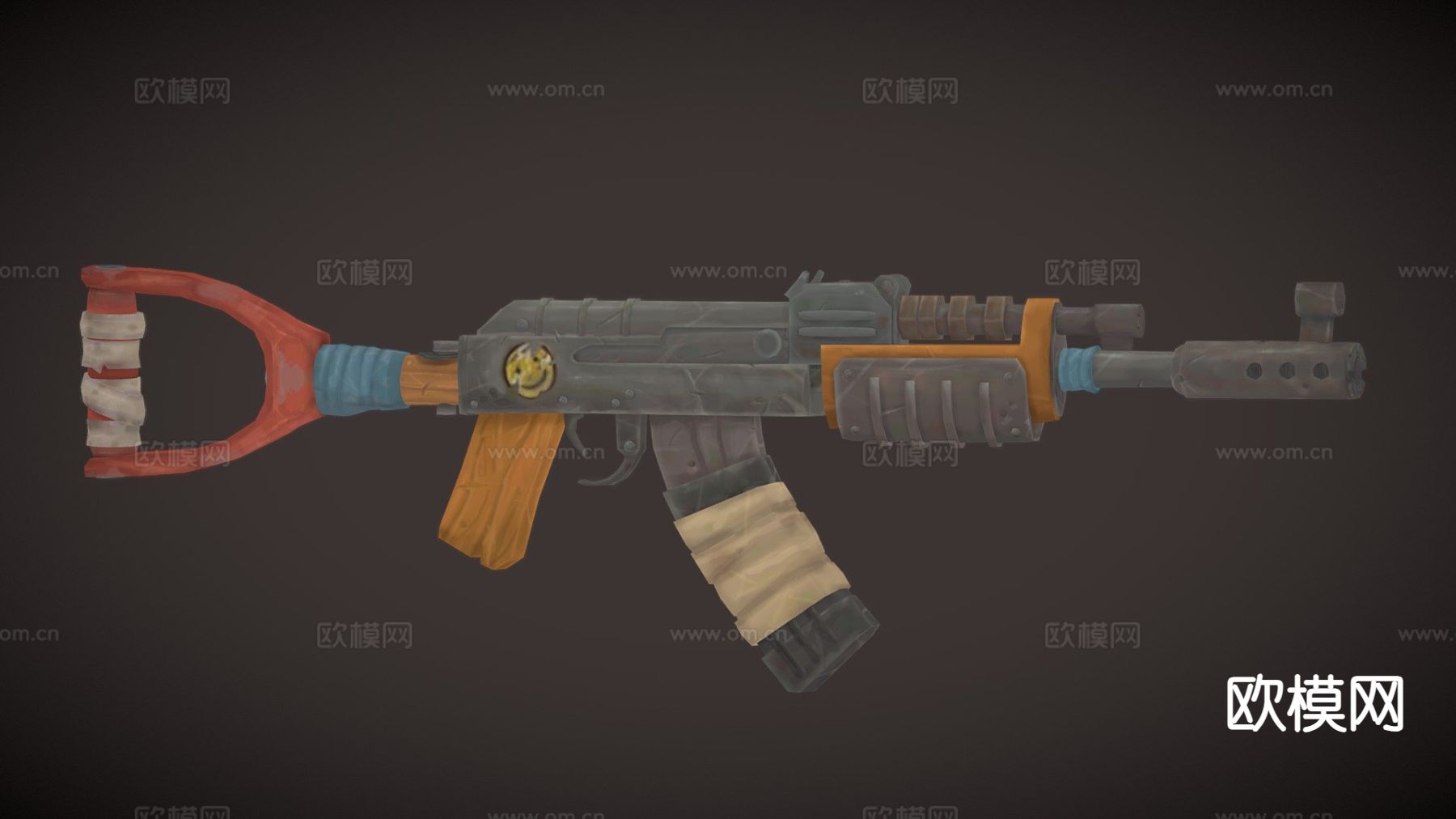 锈蚀突击步枪IAk47su模型下载（渲染图2）